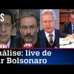 Comentaristas analisam a live do presidente Jair Bolsonaro de 27/08/20