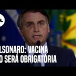 Bolsonaro acusa Dória de levar o terror à opinião pública ao defender a vacinação compulsória