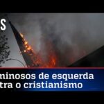 Vândalos de extrema-esquerda destroem igrejas no Chile