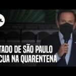 Quarentena volta para fase amarela no estado de São Paulo, anuncia Doria