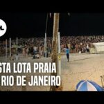 Festa lota areias e causa aglomeração em Ipanema, no Rio