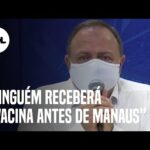 Pazuello confirma início da vacinação em janeiro e diz que Manaus terá prioridade