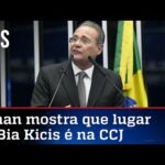 Renan Calheiros critica Bolsonaro e não quer Bia Kicis na CCJ