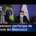 Ao lado de Ernesto, Bolsonaro pede modernização do Mercosul