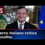 Premiê da Itália diz que CoronaVac não é adequada para a pandemia
