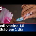 Em 24 horas, Brasil vacina o equivalente a meio Uruguai; mais doses chegam ao país