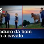 Maduro faz live conversando com cavalo para homenagear Chávez