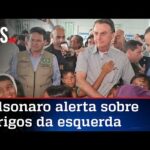 Bolsonaro visita refugiados da Venezuela e critica esquerda e Lula