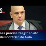 Bolsonaro enquadra Moraes e cobra reação às ameaças de Lula