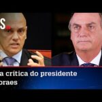 Bolsonaro alfineta Moraes e diz que liberdade do povo mostrou quem são os imbecis