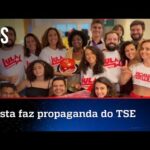 Camila Pitanga, garota-propaganda do TSE, faz festa com o tema Lula