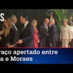 Moraes troca abraços com Lula e Randolfe em posse no TSE; veja vídeo