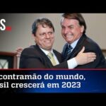 Ao lado de Tarcísio, Bolsonaro pede sabedoria e reforça que Brasil está condenado a crescer