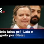 Justiça manda Gleisi Hoffmann apagar fake news contra Bolsonaro