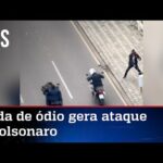 Homem joga água em Bolsonaro durante motociata em Curitiba; veja vídeo