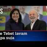 Lula se irrita com críticas feita por Tebet, que mandou o PT esconder o vermelho