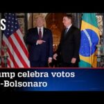 Trump celebra resultado de Bolsonaro na eleição: Venceu pesquisas e as fake news