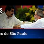 Maduro ao lado de Lula na posse
