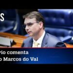 Flávio Bolsonaro defende pai e cobra investigação de denúncia feita por Marcos do Val